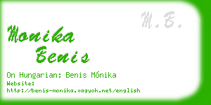 monika benis business card